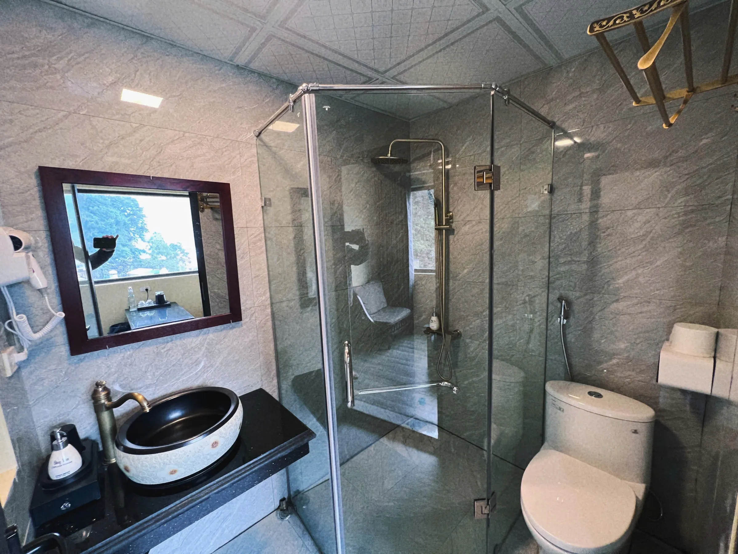 Example guesthouse or bungalow interior in the Dong Van area — exact property confirmed at booking.